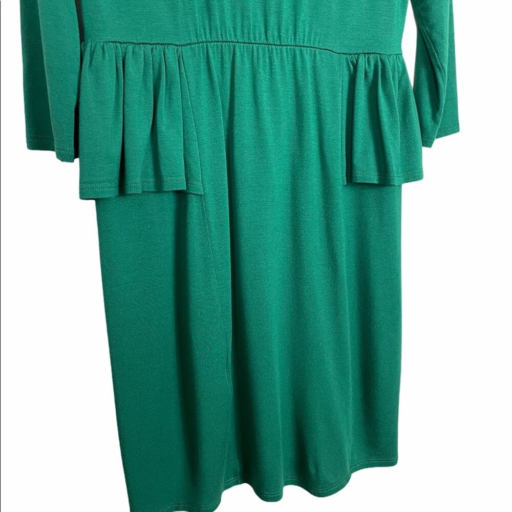 RACHEL PALLY Modal Peplum Midi Dress Green Women's Small - Picture 7 of 9